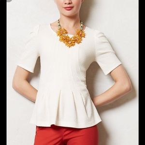 Anthropologie Georgia Peplum Top